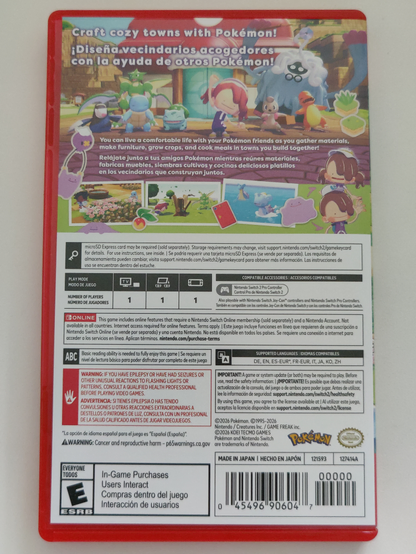 Pokémon Pokopia back cover