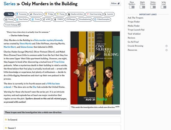 This is TV Tropes page for Only Murders in the Building. Unfortunately, as the whole point of this image is to show the design of the glyphs, repeating the text from the image won't be of any use.