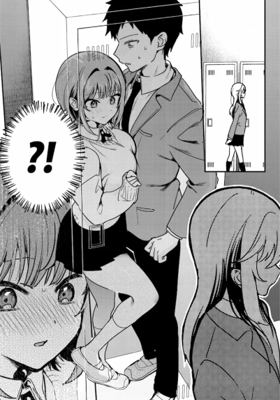 Girl and boy hiding in a closet