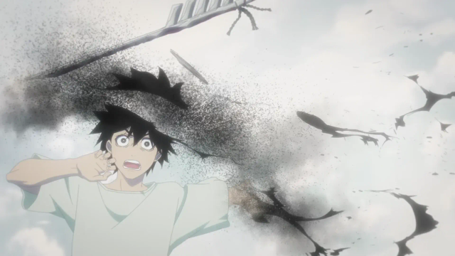 Main character being struck